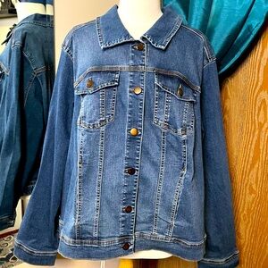 D JEANS Stretch Denim Jacket 3X NWOT